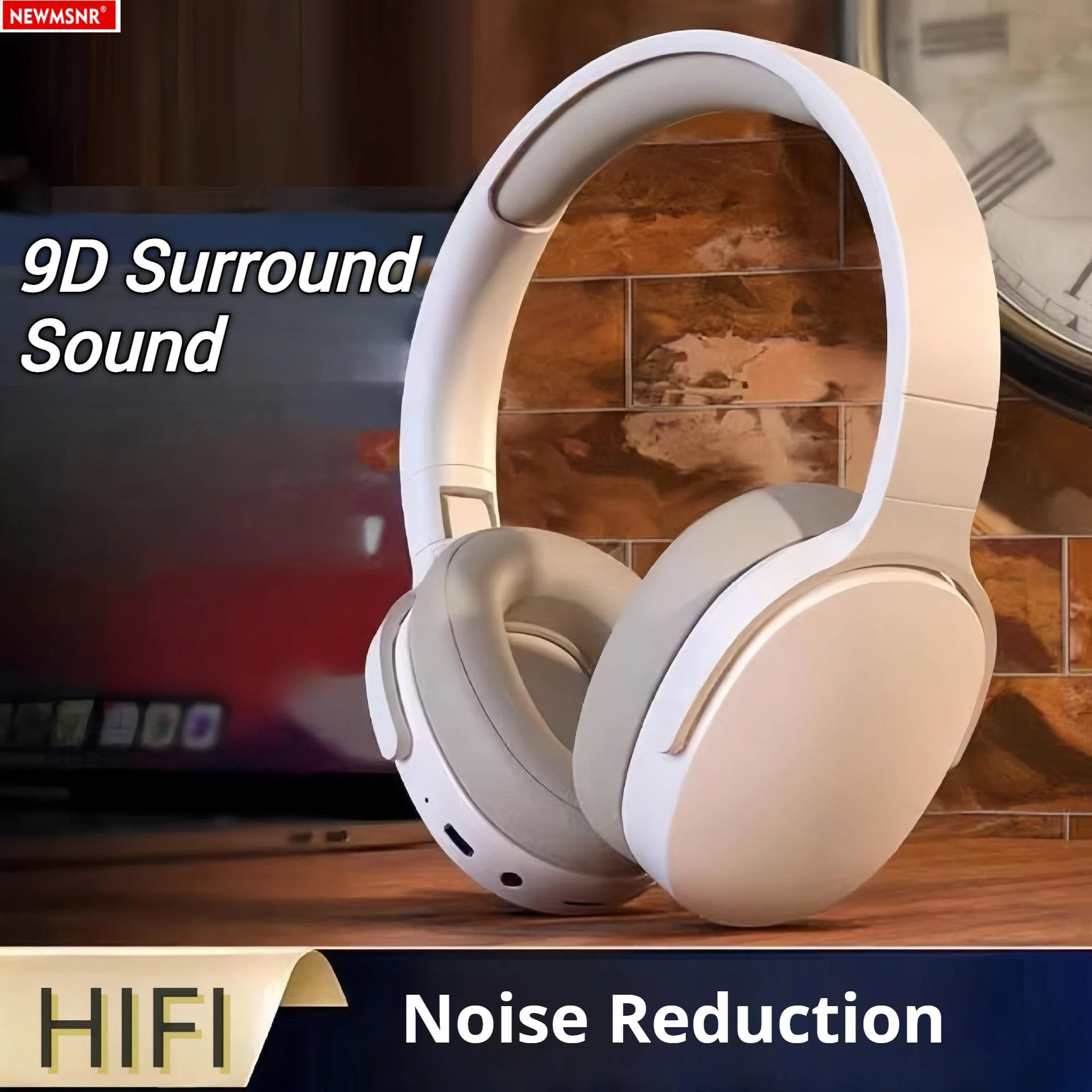 9D Surround Sound Wireless Bluetooth Headphones Deep Bass