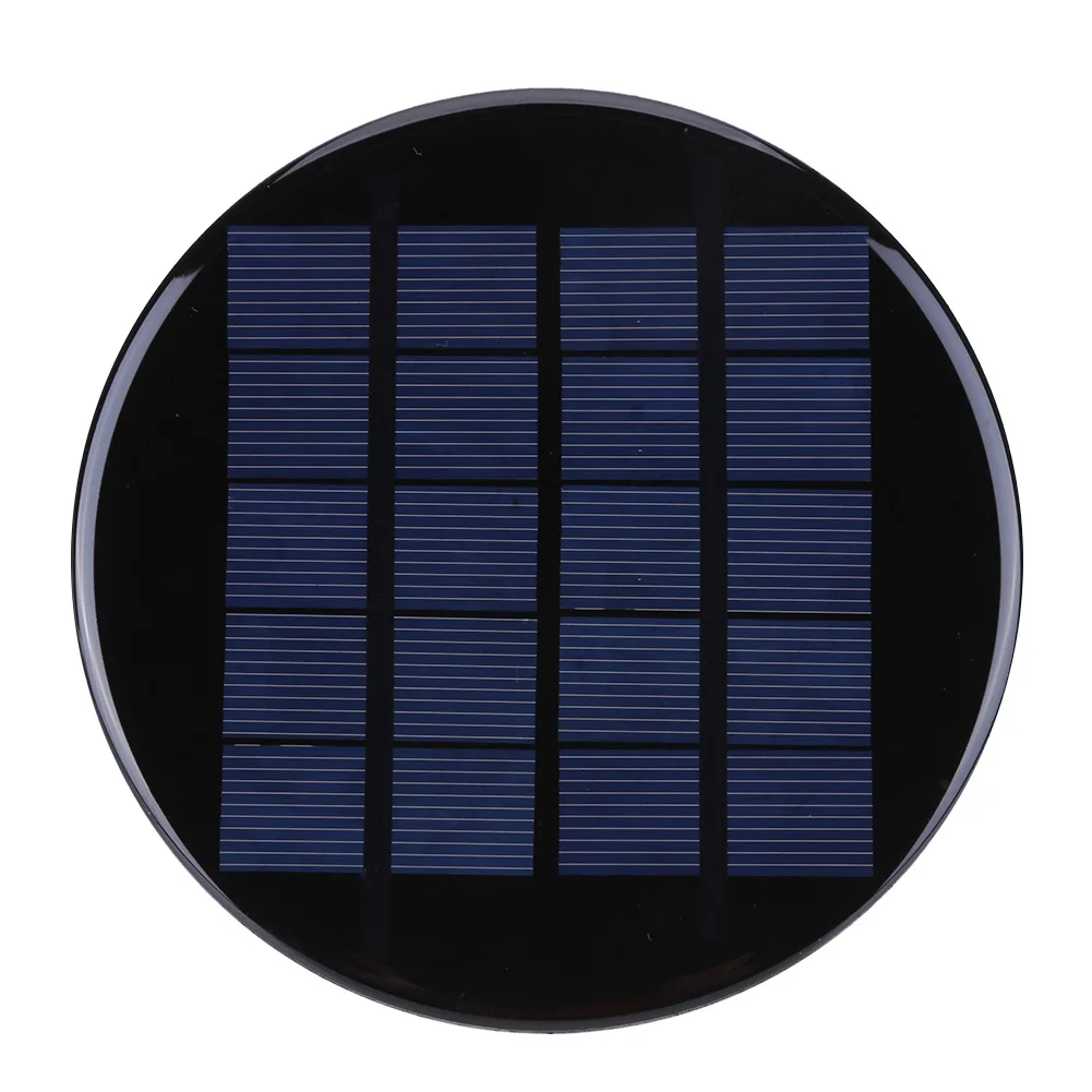 휴대용 미니 원형 태양 전지 패널, 1.1W, 5V, 배터리 충전기, 휴대폰 보조배터리, 3.7-5V 태양열 장난감 및 조명