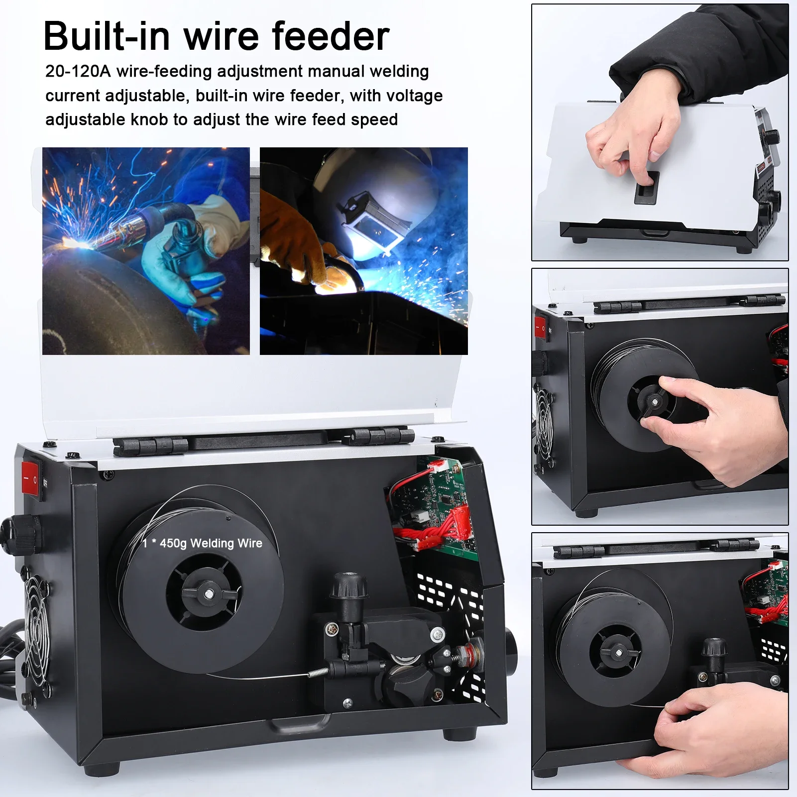 2in1 MIG MMA Welders Carbon Dioxide Gases-Shielded and Manual Welding Multipurpose IGBT Direct Current Inverter Welders Tools 4