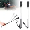 1Pcs Portable PU Leather Equestrian Training Pointer Horse Whip Stage Performance Props Lash Supplies Racing Riding Crop Handle