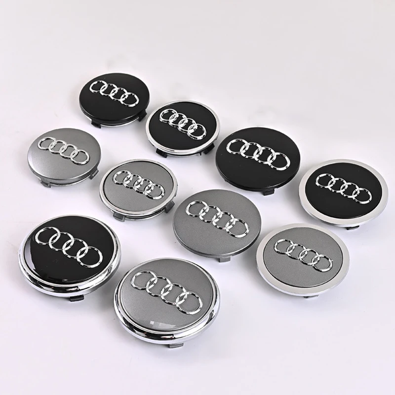 4pcs 60mm 61mm 68mm 69mm 77mm Car Styling Wheel Center Cap Hub Covers Badge For Audi A3 A4 A5 A6 A7 A8 S4 S6 Accessories
