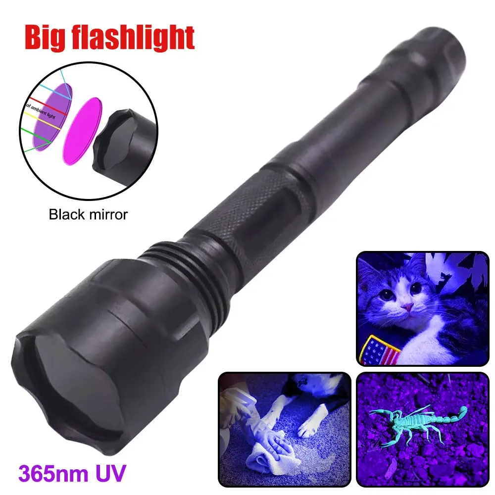 Description Picture 4 of item5W UV flashlight 365nm black light LED flashlight is used for searching antique porcelain traces, identifying jade and amber