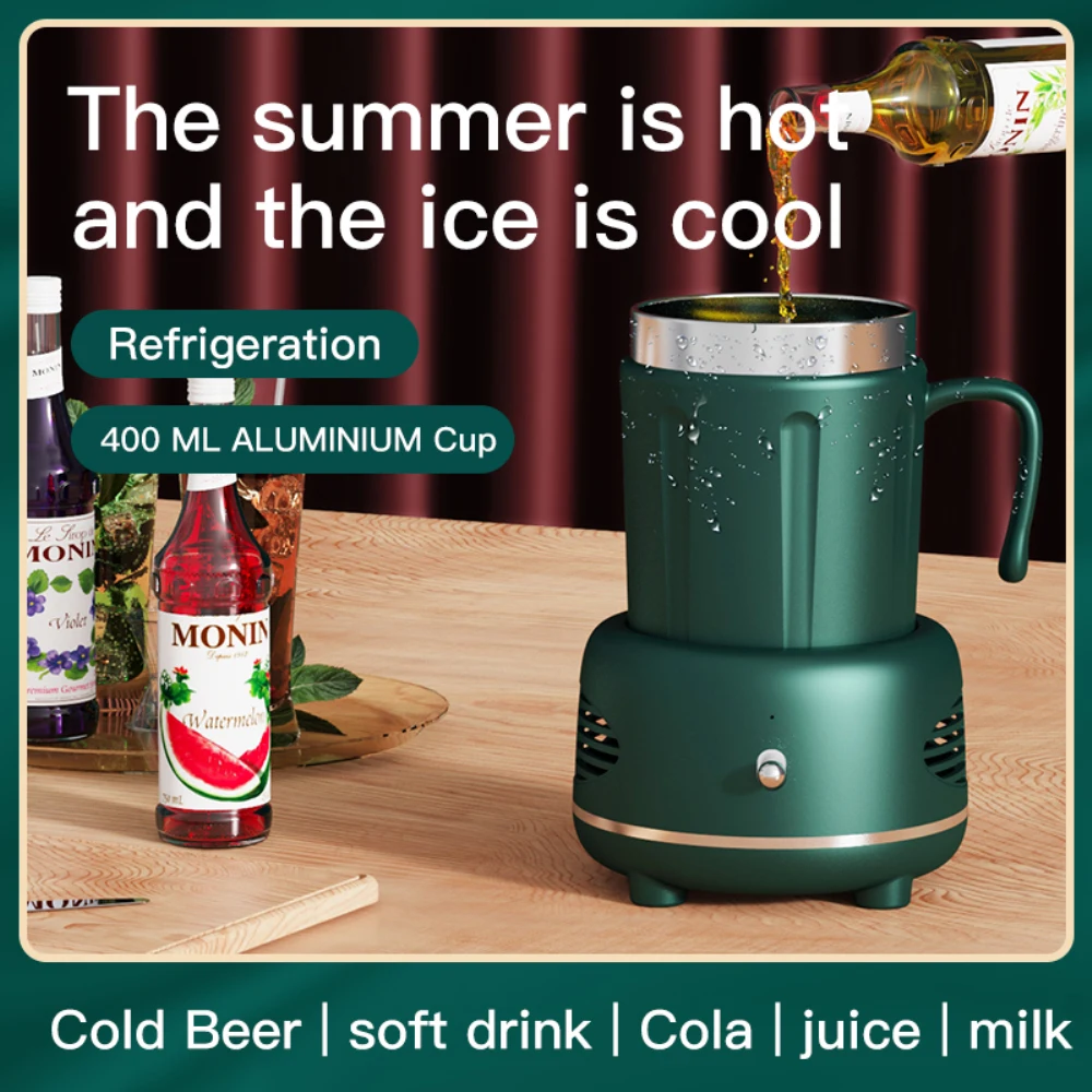 2 In 1 Coffee Milk Beer Soda Heating Cooling Cup Car Drink Insulation Cup Travel Mini Refrigerator Cold Drink Machine Kitchen