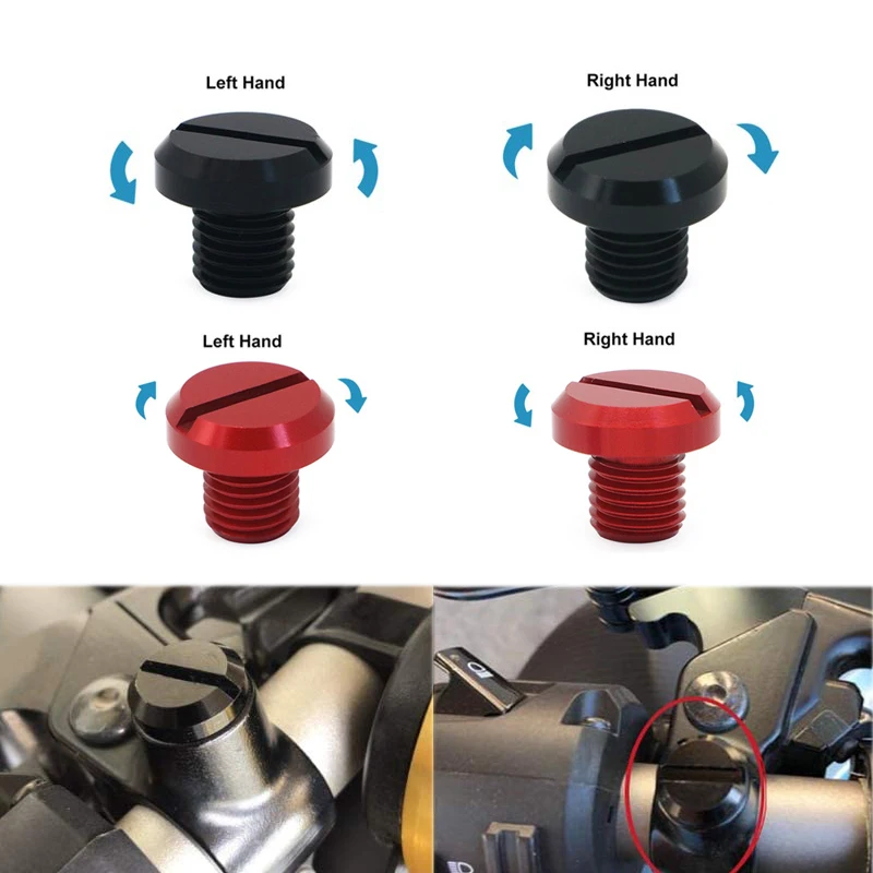 2pcsUniversalM10MotorcycleMirrorHolePlugScrewBoltsForPiaggio