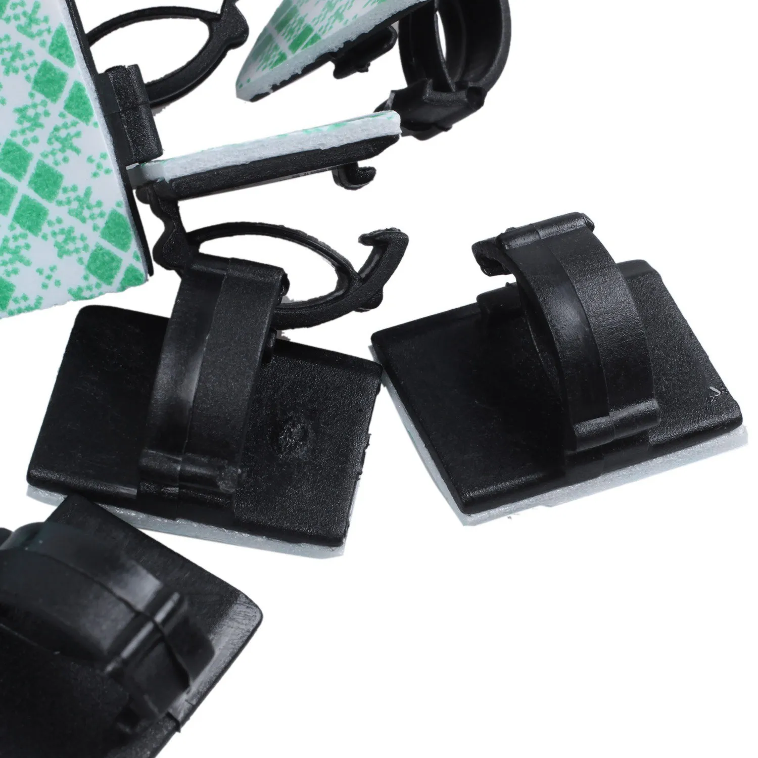 20pcs Adhesive Car Cable Clips Cable Winder Drop Wire Tie Fixer Holder Cord Organizer Management Desk Tie Clamps