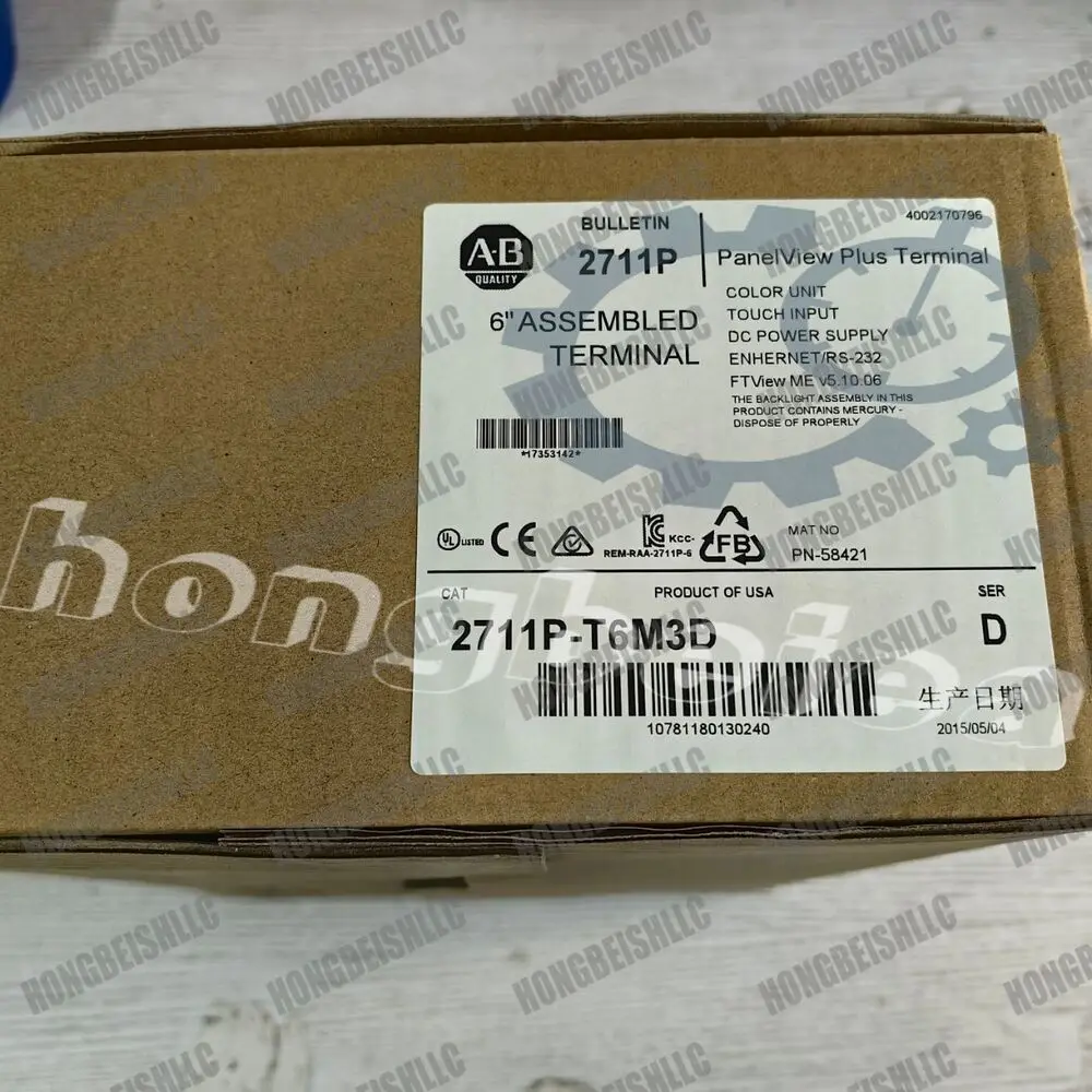 

AB 2711P-T6M3D Panelview Plus 600 Operator Interface Panel Ser A Spot Goods!