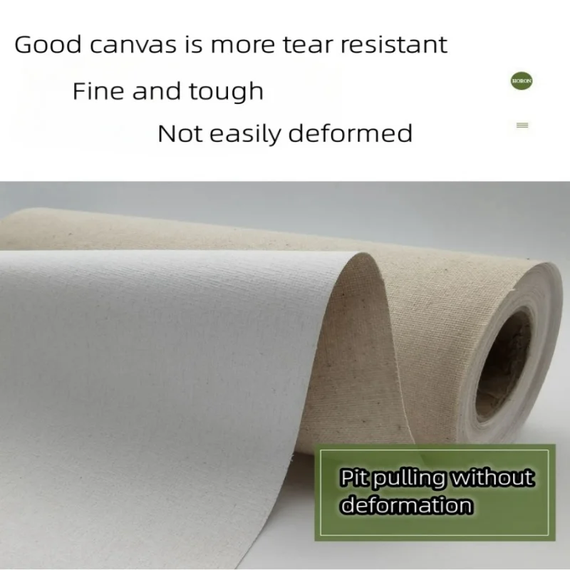 Linen Blended Canvas Roll Oil Painting Canvas Professional For Oil Painting Acrylic Pigments And Art Artistic Creation 3M
