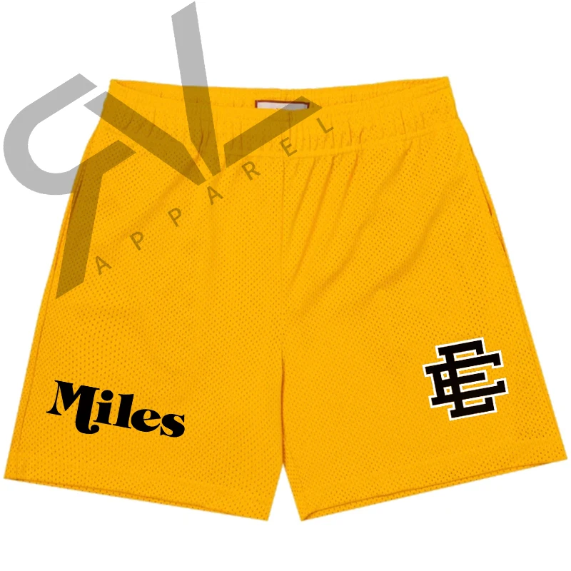 Eric Emanuel Shorts 2022 EE&Miles Men Sports Athletic Running Workout Fitness Beach Basketball Mesh Jogging Men Gym Short Pants casual shorts for men