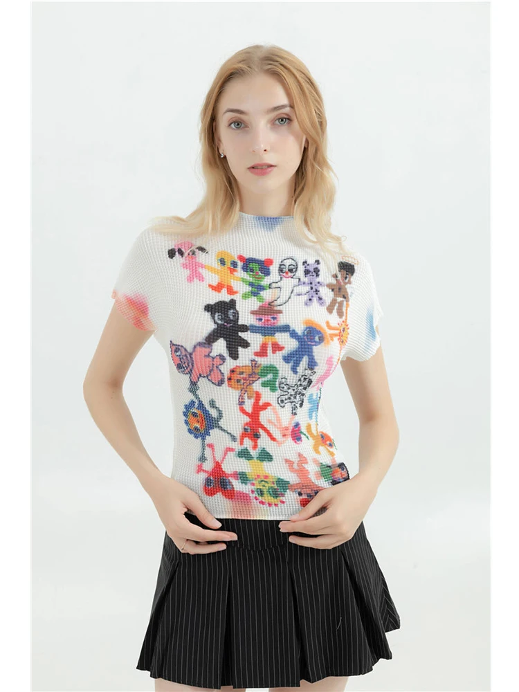 Women's T-shirt Harajuku Korean Y2k Graphic Print Short