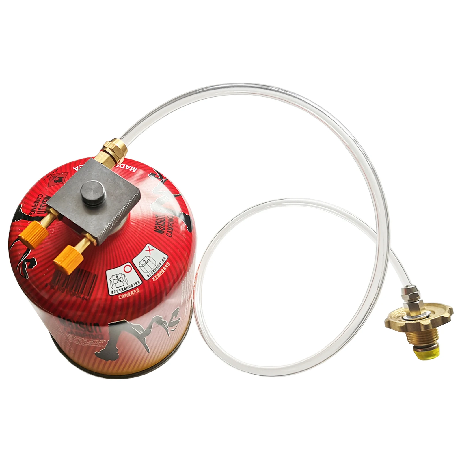 Propane Refill Adapter Hose Converter Refilling Empty Butane Gas LPG Cylinder To Camping Gas Bottle with Pressure Relief Valve