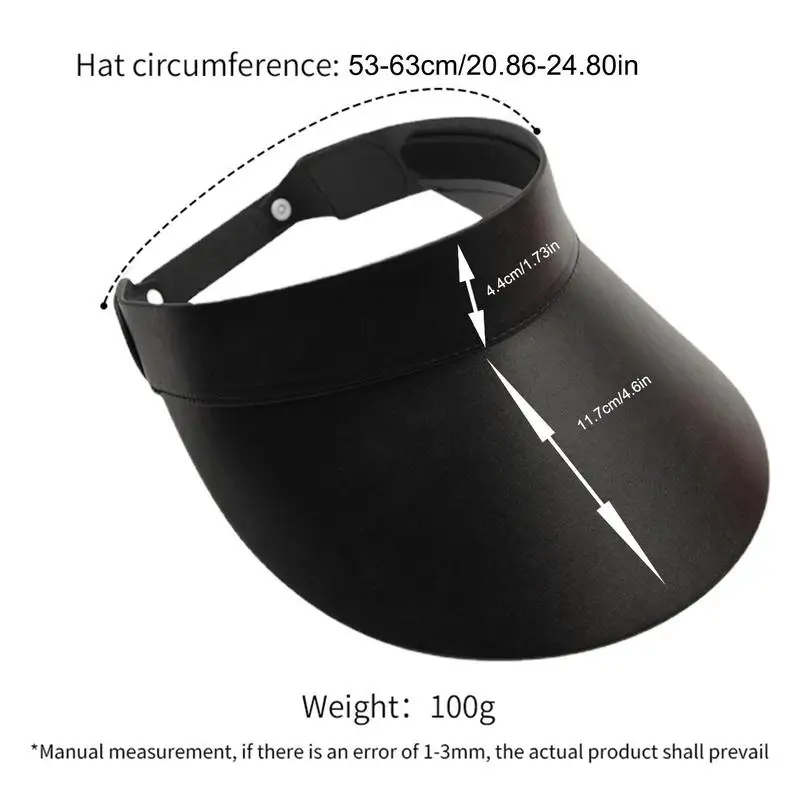 Summer Breathable Sun Hats Men Women Adjustable Leather Visor UV Protection Top Empty Solid Sports Tennis Golf