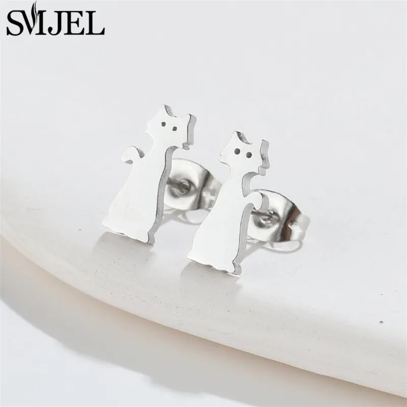 Mini-Ohrringe aus Edelstahl mit niedlichen Tiermotiven für Damen, Sommermode, Fuchs, Hund, Giraffe, Dinosaurier, Mädchen-Schmuck, Oorbellen – Detail 30