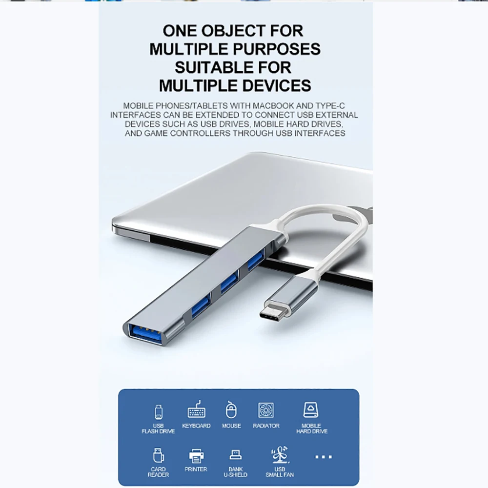 4 in 1 USB C HUB 3.0 Type C 3.0 2.0 4 Port USB Hub Multi Splitter Adapter OTG Hub usb For Computer Laptop Macbook PC Accessories