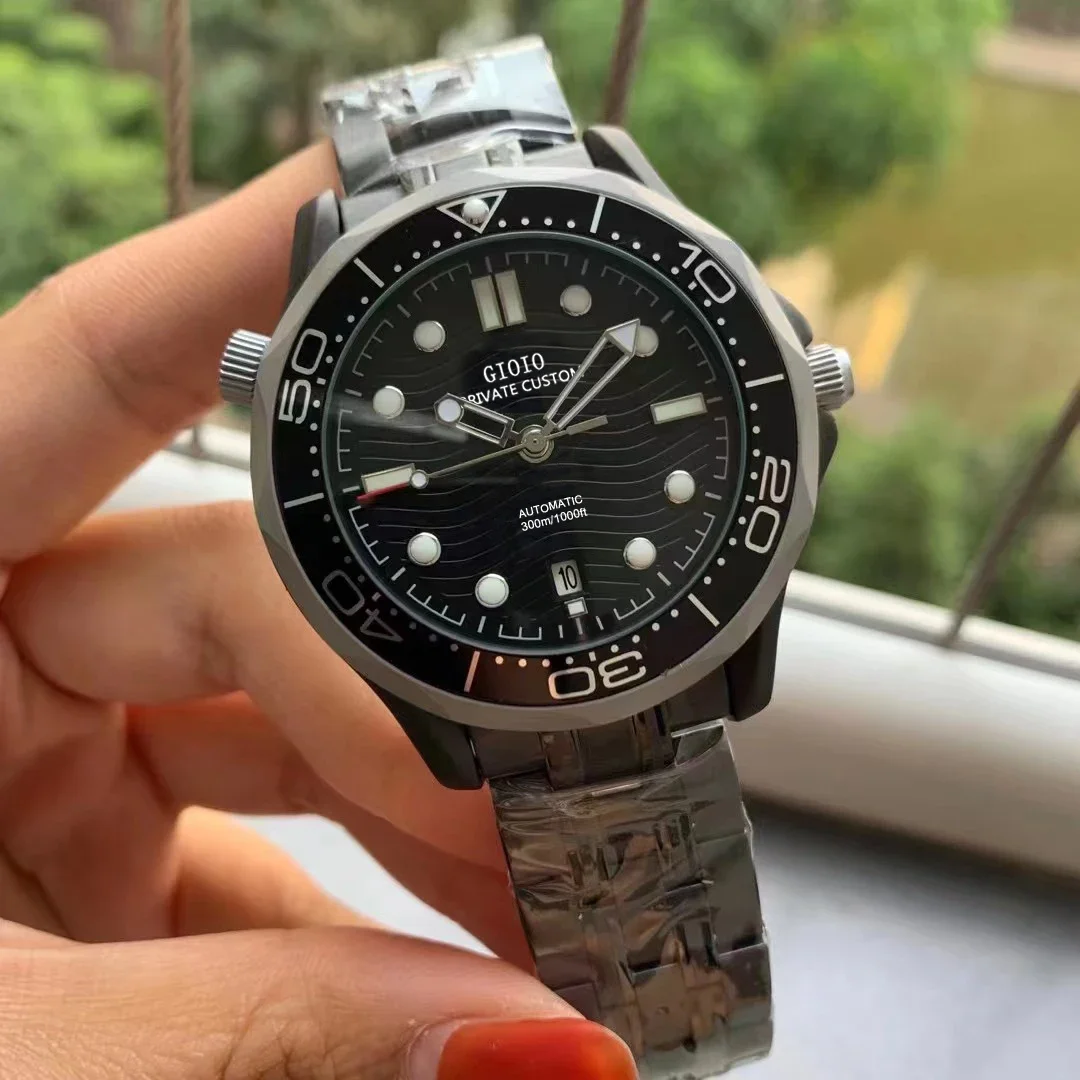 

Luxury Mens Automatic Mechanical Watch Full Black Ceramic Titanium Stainless Steel Luminous Rubber