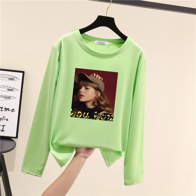 Fashion O-Neck Printed Loose Casual Sweatshirts Female Clothing 2023 Autumn Winter Oversized All-match Tops Korean Sweatshirts