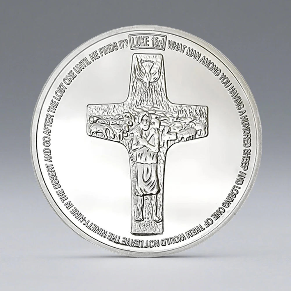 Gold-Plated Pope Francis Collectible Souvenir Coin - Creative Gift Edition
