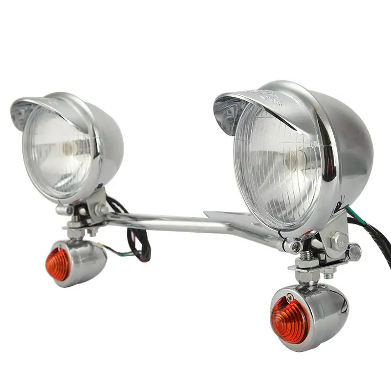 100W 7 LED Headlight + 40W Passing Light + Ring Mount for For Yamaha V