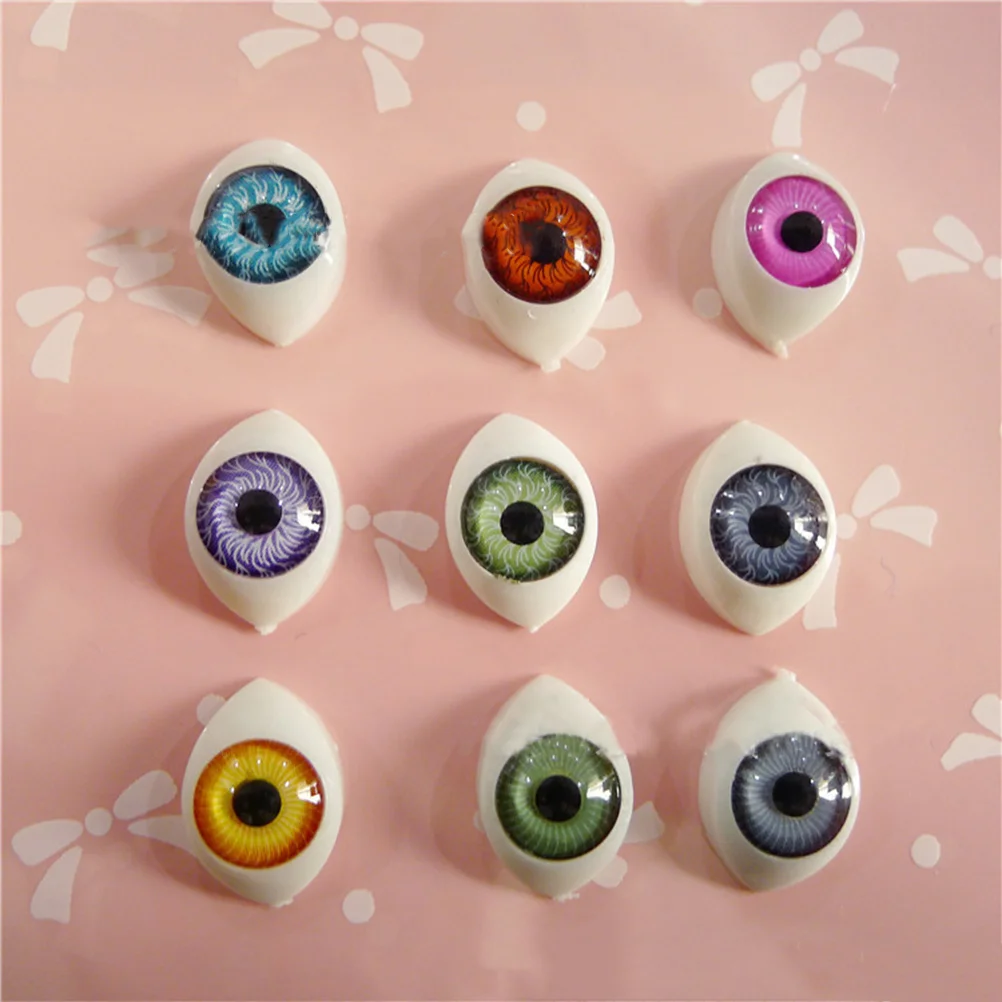 100pcs Oval Eyes Resin Craft Eyes Eyeballs Eyes for DIY Stuffed