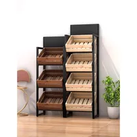 Solid wood kitchen vegetable rack fruit and vegetable snack storage rack vegetable basket rack floor multi-layer storage frame 1