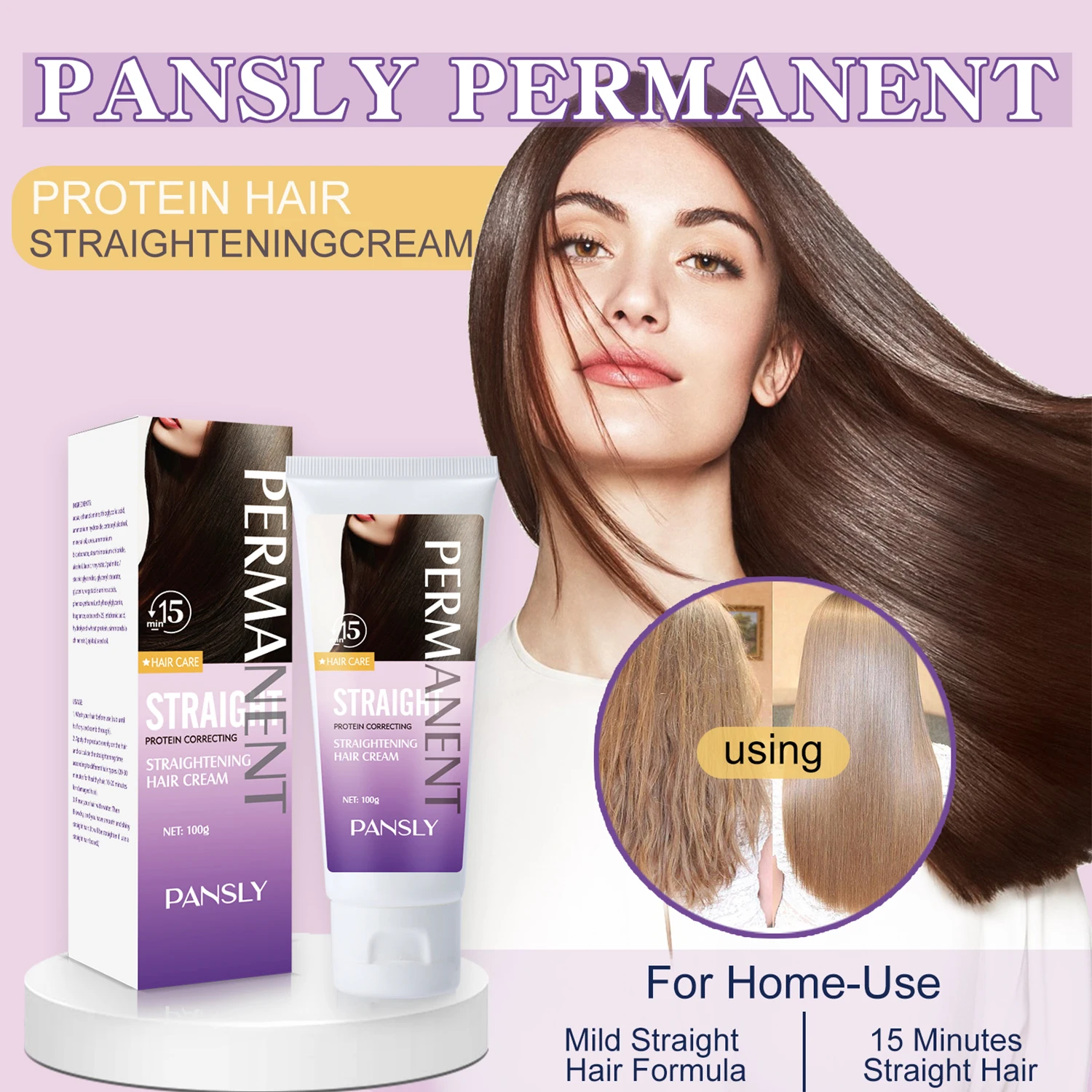 Keratin Correction Straight Hair Cream Repair Damag Hair Improve Quality Soften Prevent Dry Frizzy Care Product