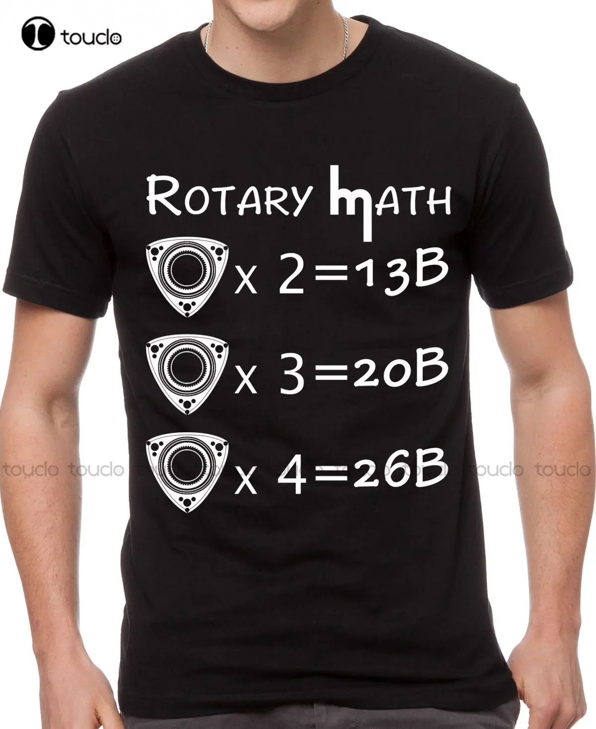 

Printed T-Shirt Men Rotary Math- Japanese Car Fans - Rx7 Shirt - Wankel Engine- 13B- Black T-shirt - Rx7 Rx8 O-Neck T Shirt