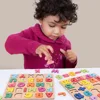 Alphabet Digital Wooden Toys Children 20x20cm Kid Number Letter Matching Jigsaw Board Learning Toy Puzzle Jigsaw for Children 2