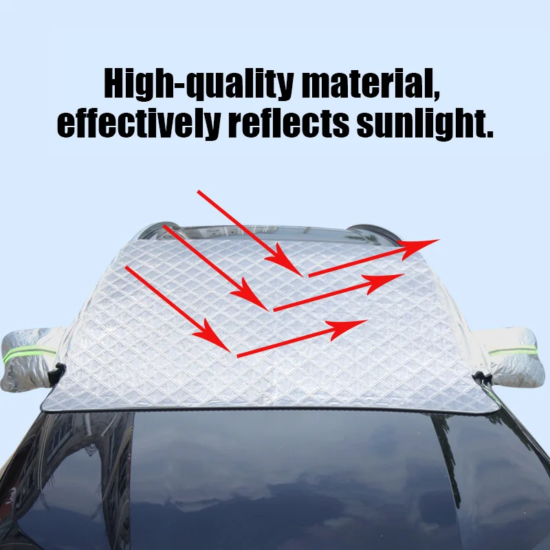 thumbnail interactive-video image 1 of Oziral Windscreen Cover Car Windshield Cover For Winter Foldable With 5 Magnet Heat Protection 1 of 10