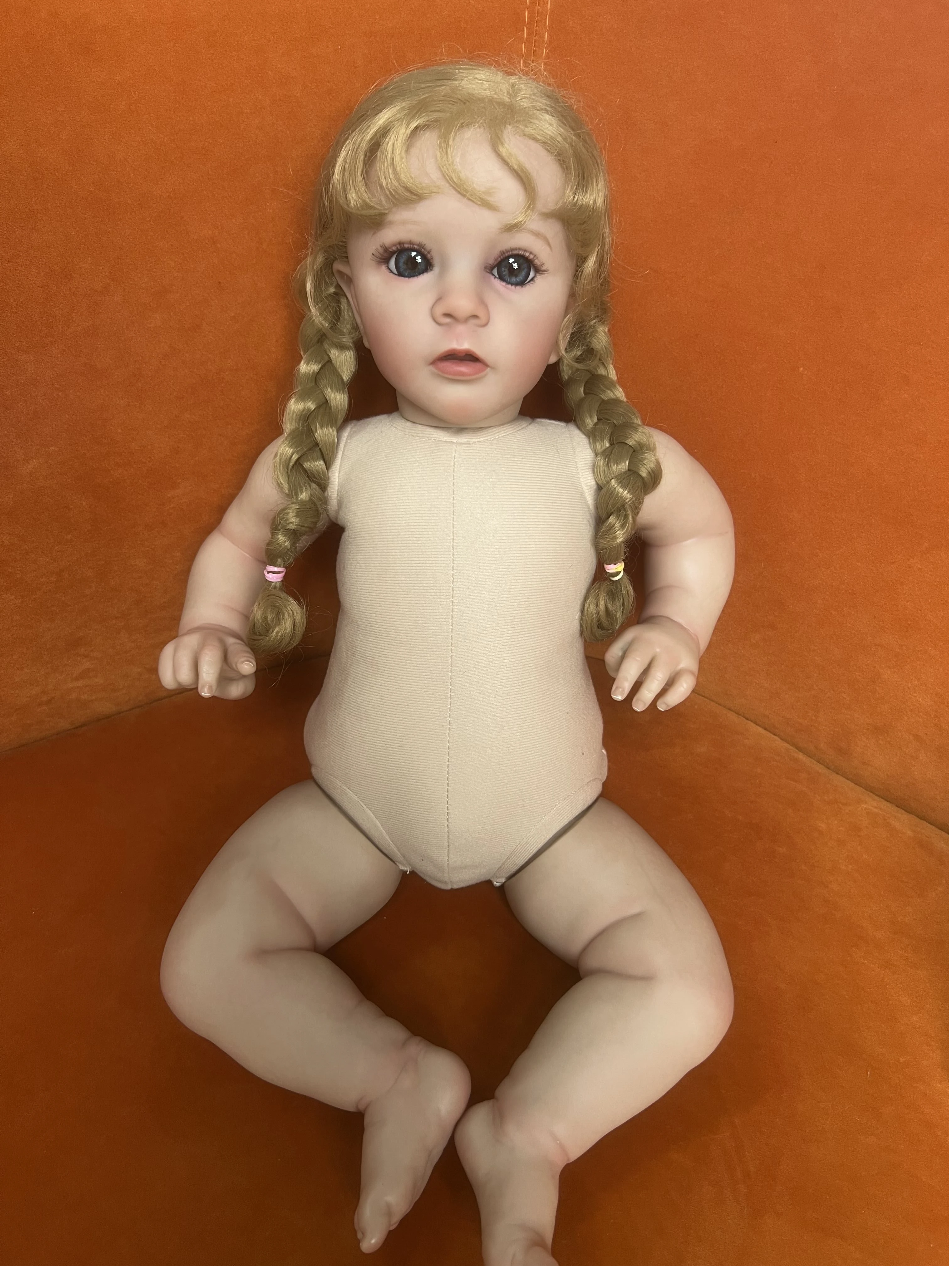 Npk 60cm Already Painted Finished Doll Reborn Toddler Girl Doll Missy