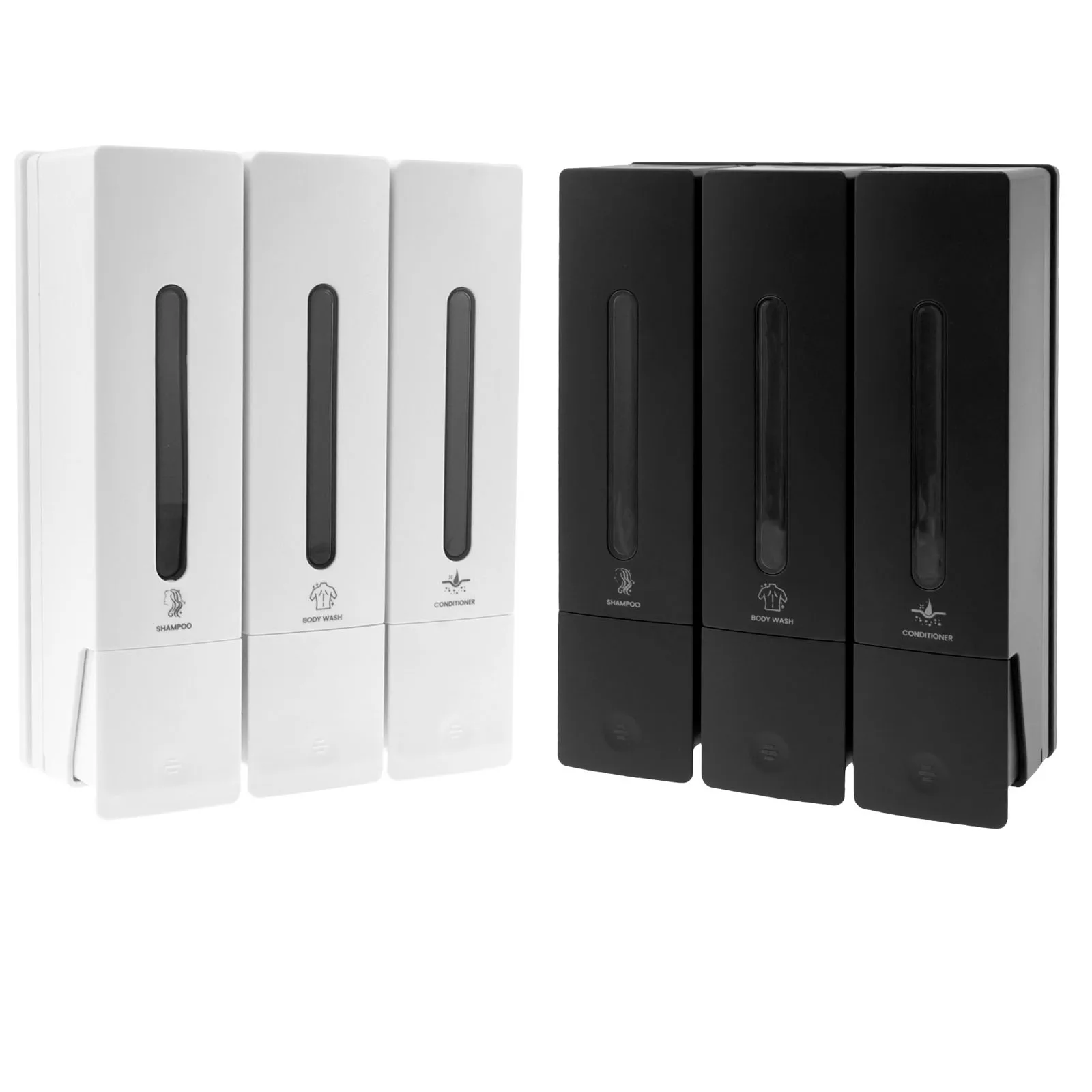 400ML เครื่องจ่ายสบู่ติดผนังเครื่องจ่ายสบู่เหลว 3 Chamber Conditioner เจลผงซักฟอกสําหรับอุปกรณ์ห้องน้ํา 1