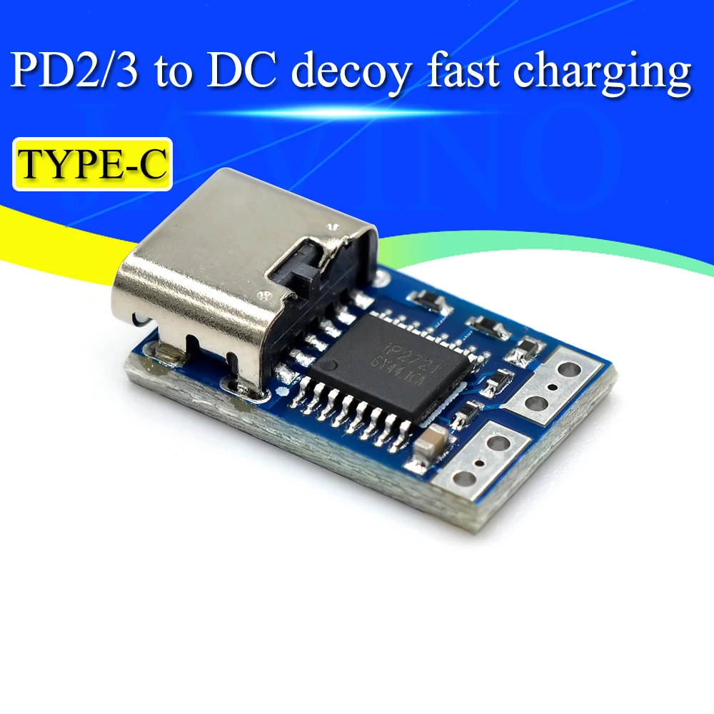 

Type-C PD decoy module PD23.0 to DC DC trigger extension cable QC4 charger 9V 12V 15V 20V PDC004-PD