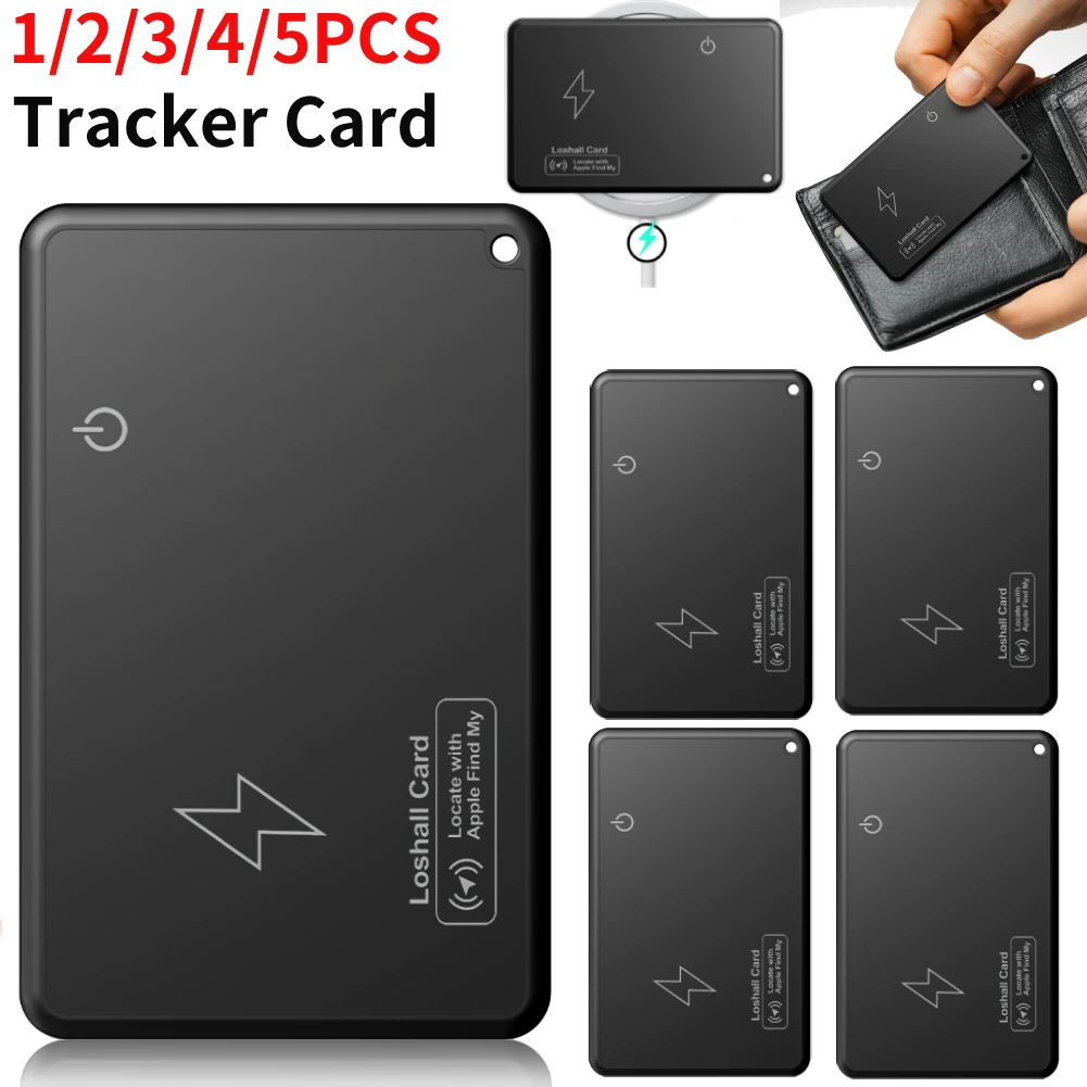 Wireless Charging Tracking Location Wallet Tracker Card Waterproof GPS Locator Compatible with Apple Find My App Thin GPS Finder