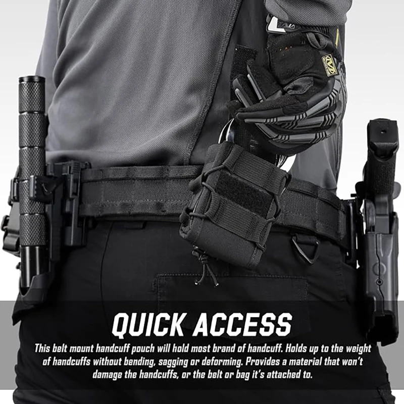 Handcuffs Holster Molle Shackles Case Universal Handcuffs Pouch EDC Tools Holder Waist Bag Outddor Hunting Belt Accessories 6