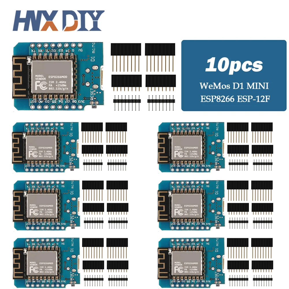 10pcs ESP8266 ESP-12F NodeMcu Mini D1 Module WeMos Lua WiFi Internet ...