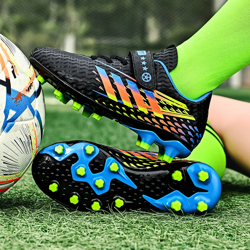 하이 퀄리티 브랜드 운동화 풋살 어린이 전문 FG/TF 어린이 축구화, 야외 가벼운 어린이 축구 훈련 신발