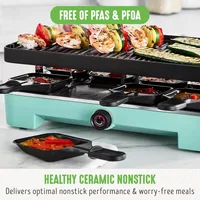Indoor Tabletop Grill, Healthy Ceramic Nonstick, 2-in-1 Grill and Griddle,  Adjustable Temperature Control, PFAS-Free 1