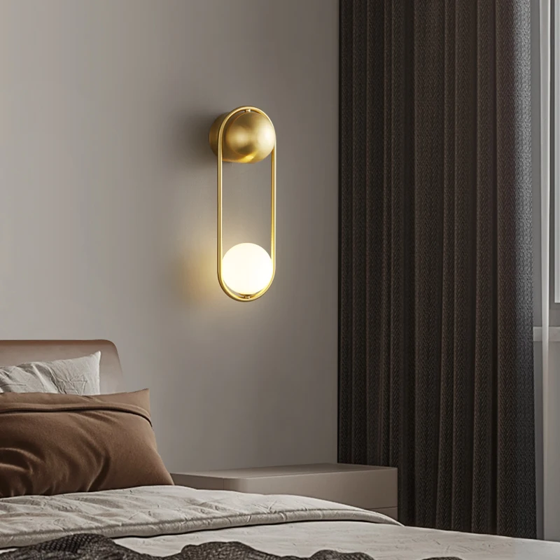 Minimalist U-Shaped Wall Light in Study