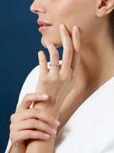  French jewelry High Quality 925 Sterling Silver Color Wedding  Diamonds Rings For Women BEE MY LOVE 