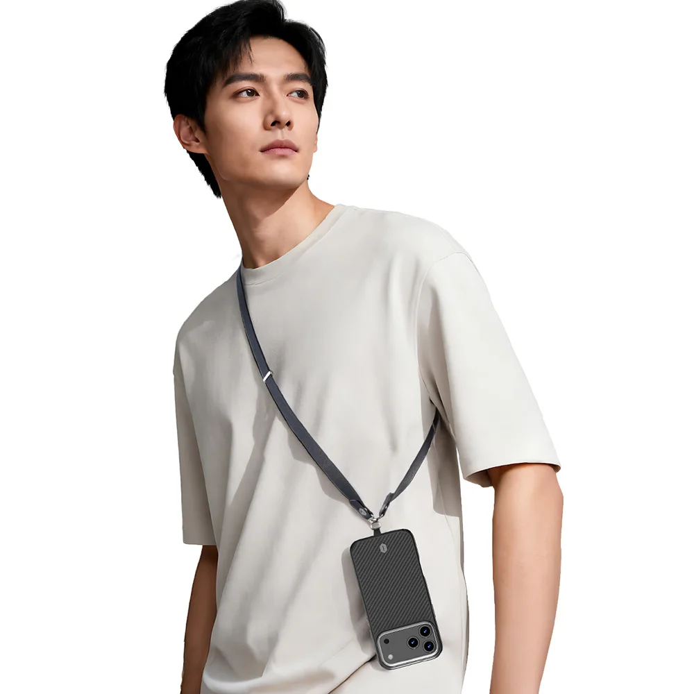 WiWU Skin-Friendly Adjustable Phone Lanyard with Crossbody and Neck Strap