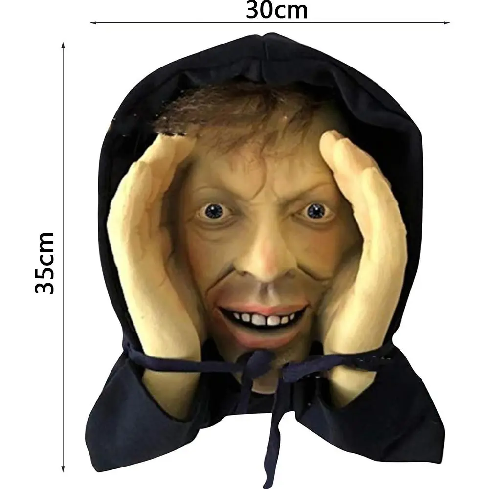 PVC Scary Peeper Freak Sticker Indoor And Outdoor Spooky House Party Scares Clown Sticker Window Hanging Mask