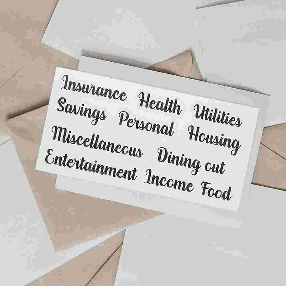 

of Multi-function Budget Stickers Classifying Cash Envelope Labels Portable Label Stickers Small Stickers Refill Pvc