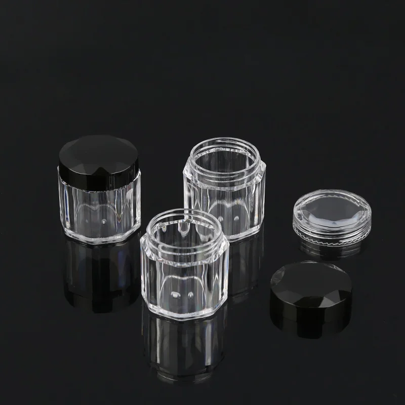 10G Octagonal Bottles Mini Diamond Cream Jars Cosmetics Packed Case Travel Pack Test Pack Cream Box