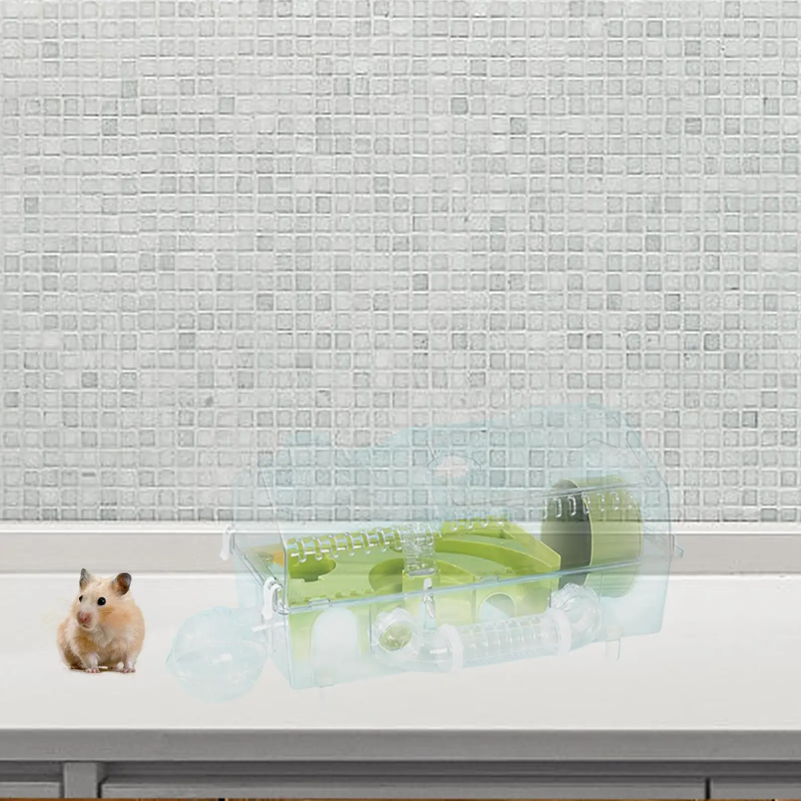 Hamster Cage Hamster Habitat,Transparent,Ventilation,Creative Hamster House Villa for Gerbils Hamster Guinea Pigs Mice Rats