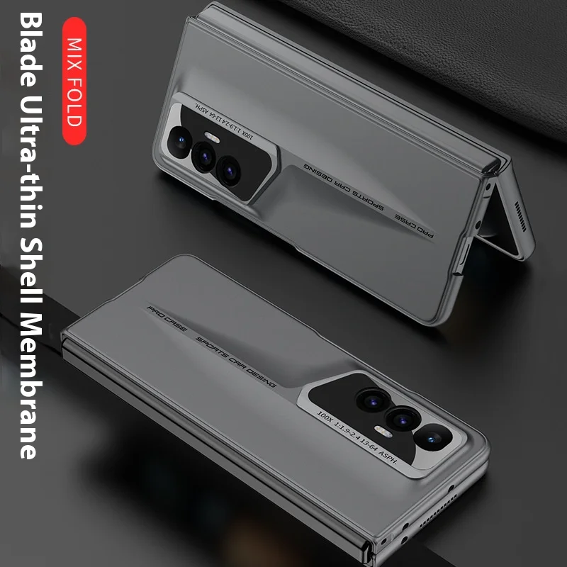 Suitable for Xiaomi Mi X Fold phone case PC solid color foldable case film shock-absorbing and anti drop integrated protective c