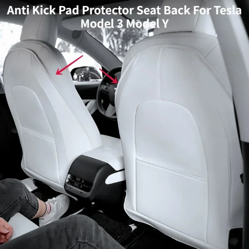 

Anti Kick Pad Protector Seat Back for Tesla Model 3 Model Y Mat Child Anti Dirty Interior Accessories Trim Decoration 2021-2023