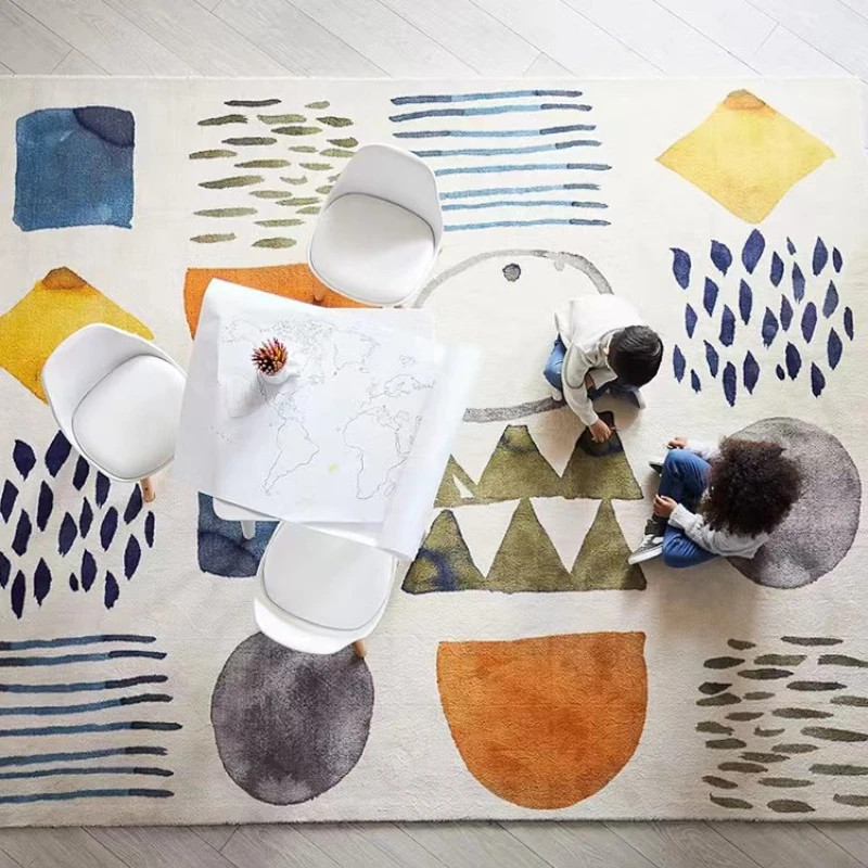 Living Room Carpets Cute Cartoon Children's Room Rug Nordic High-grade Sofa Bedroom Bedside Home Floor Mats Ковер Alfombra 카페트