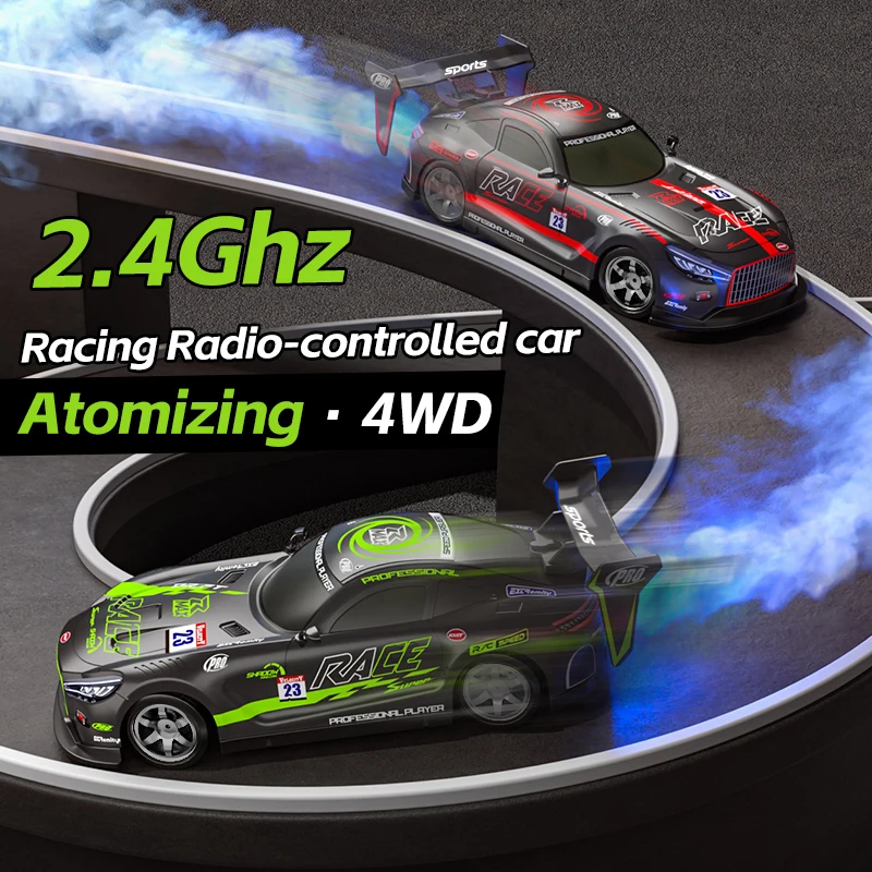 BGTOY 2.4G RC Car 4WD Spray Remote Control Car High Speed Drift Monster With Music LED Light For Kids Boys Toys Christmas Gifts 3