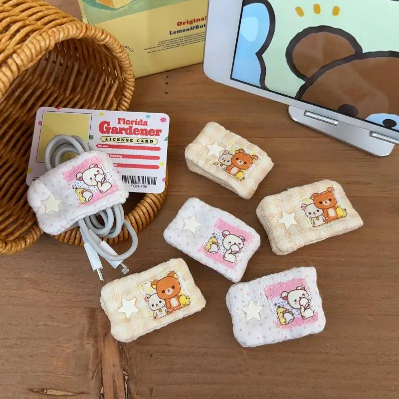 새로운 마슈마로 데이터 케이블 보관 휴대용 충전 케이블 정리함 휴대용 보관 도구