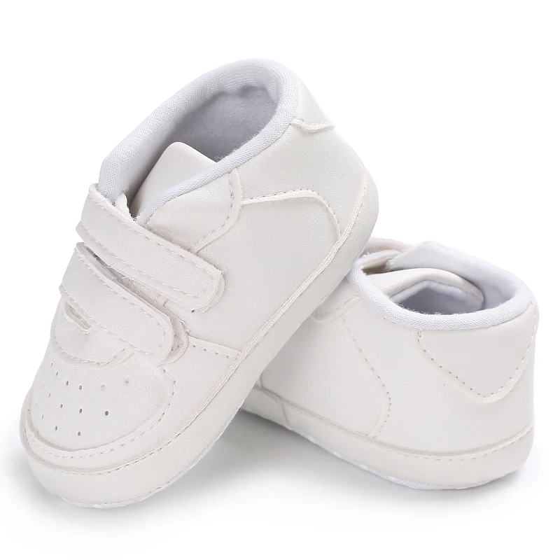 White Fashion Baby Shoes Casual Shoes For Boys And Girls Soft Bottom Baptism Shoes Sneakers For Freshmen Comfort First WalkShoes 4