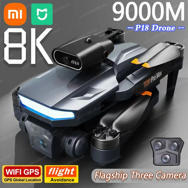 Xiaomi Mijia P18 Drone 8K Gps Hd Tripla Fotocamera Posizionamento Del Flusso Ottico Prevenzione Degli Ostacoli Fotografia Drone Quadcopter Pieghevole