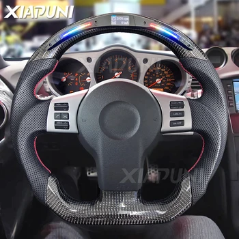 Customized Carbon Fiber Racing Steering Wheel with 32 LEDs RPM for